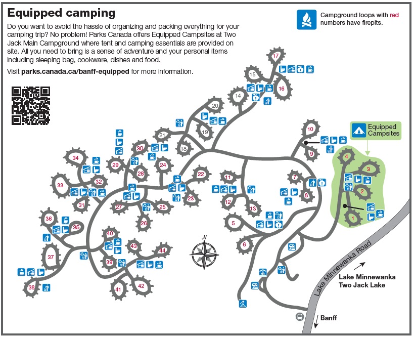 Banff Two Jack Main Campground Map